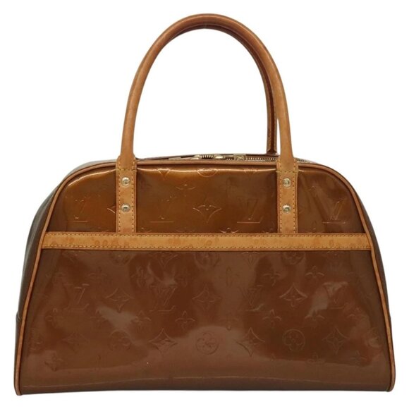 LOUIS VUITTON Monogram Vernis Tompkins Square Bag Bronze M91103 LV Auth 132209 - Picture 10 of 14